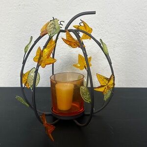 Metal Pumpkin Candle Holder